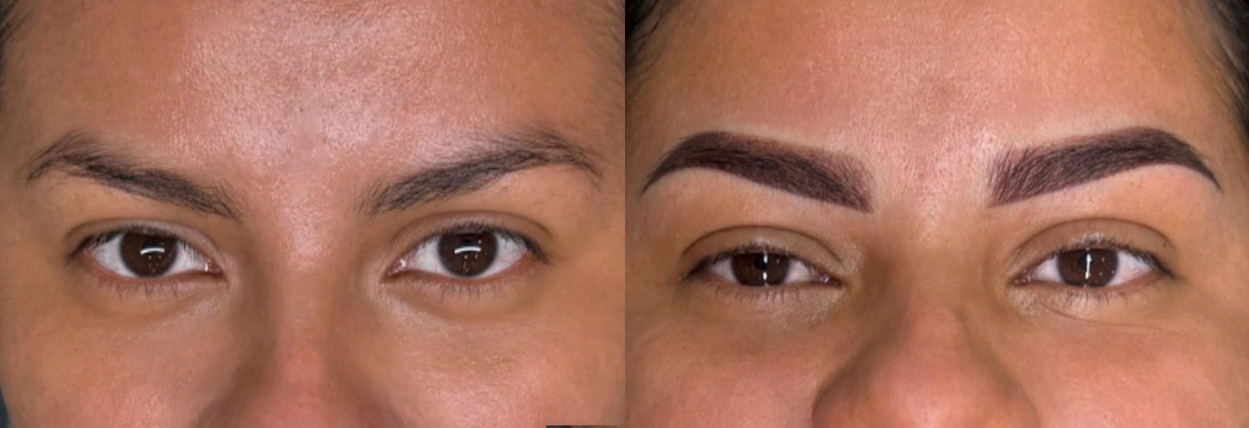 antes y después pestañas, cejas