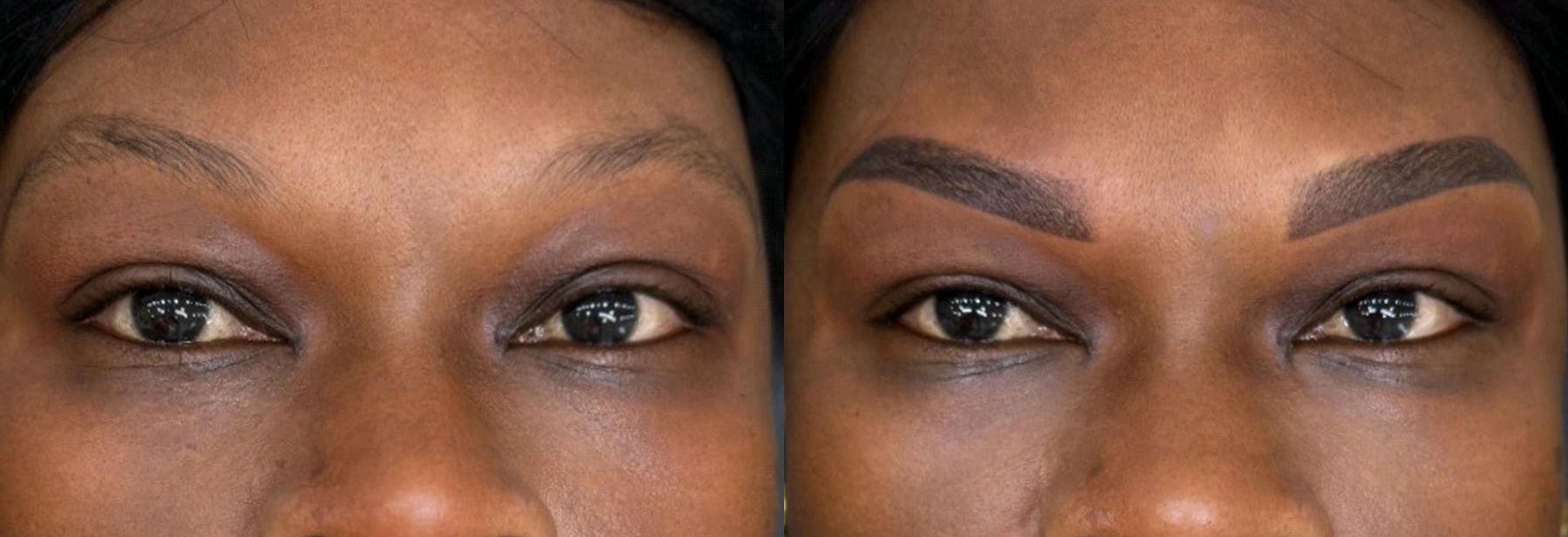 antes y después pestañas, cejas