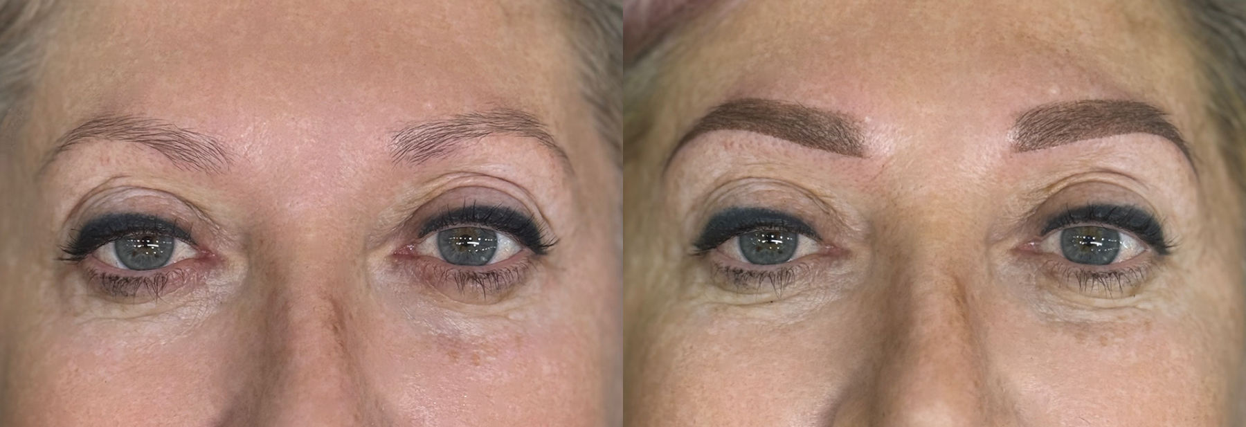 antes y después pestañas, cejas